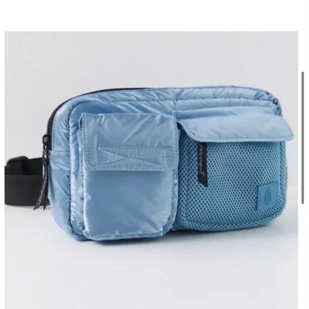 Free People Movement Courtside Cargo Sling Bag Light Blue NWOT $68